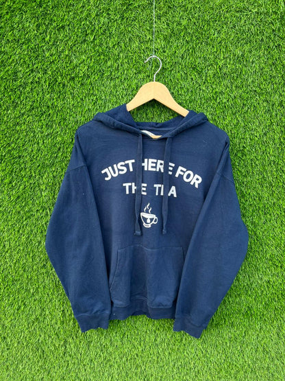 JUST HERE FOR THE TEA Vintage Hoodie || Unisex  | Thrifted Streetwear |