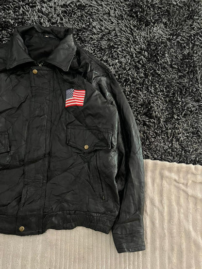 God Bless America |Leather jacket | Winterwear|Streetwear