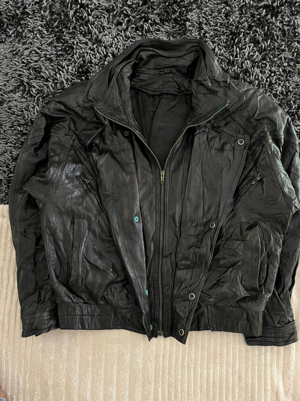 Bomber leather jacket |Leather jacket | Winterwear|Streetwear