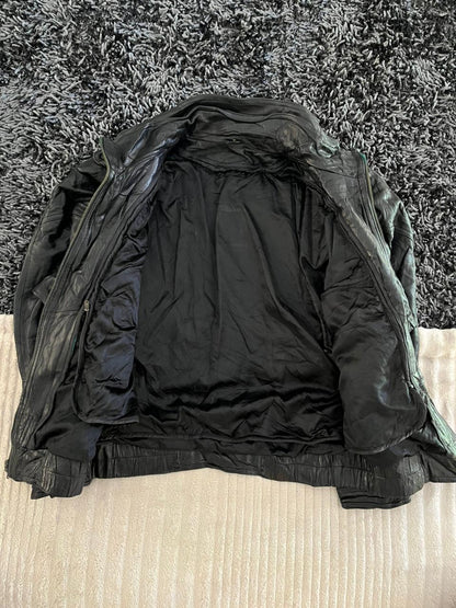 Bomber leather jacket |Leather jacket | Winterwear|Streetwear