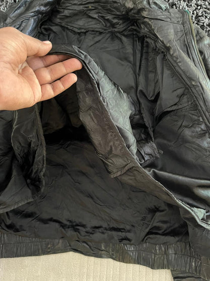 Bomber leather jacket |Leather jacket | Winterwear|Streetwear