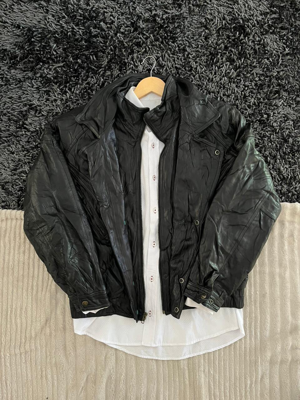 Bomber leather jacket |Leather jacket | Winterwear|Streetwear