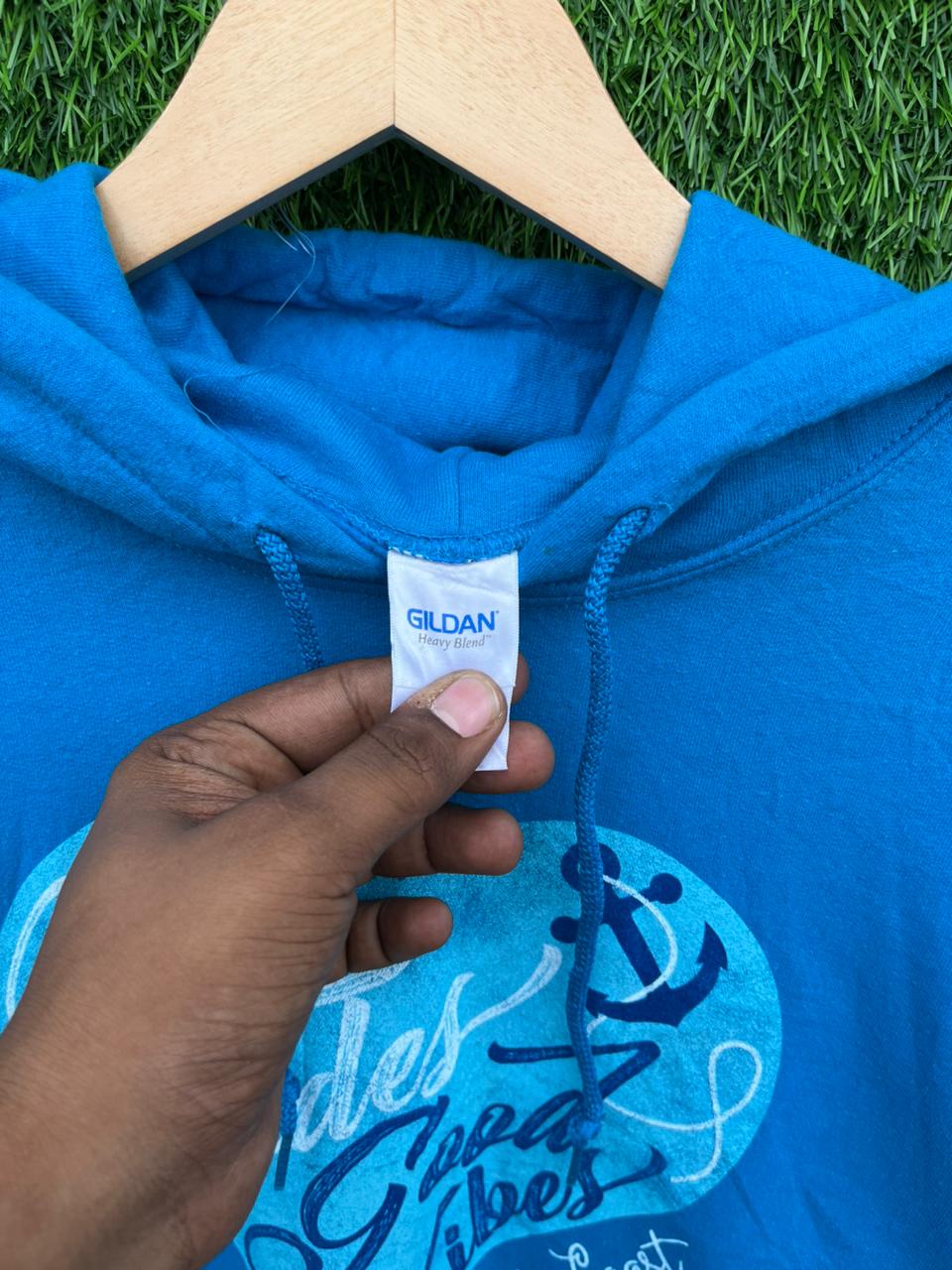 High tides good vibes Vintage Hoodie || Unisex  | Thrifted Streetwear |