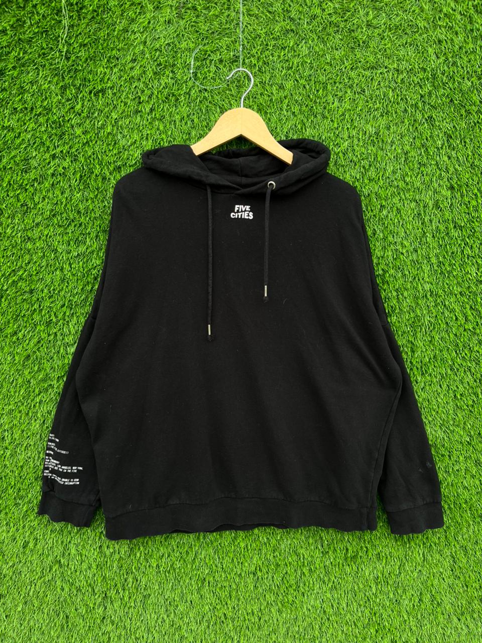 FIVE CITIES Vintage Hoodie || Unisex  | Thrifted Streetwear |