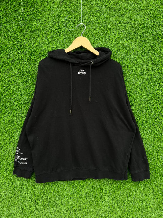 FIVE CITIES Vintage Hoodie || Unisex  | Thrifted Streetwear |