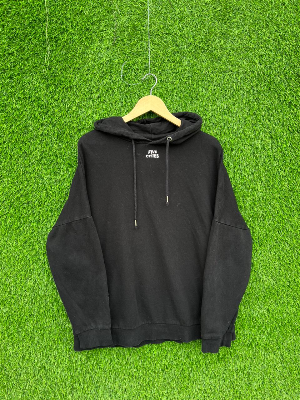 FIVE CITIES Vintage Hoodie || Unisex  | Thrifted Streetwear |