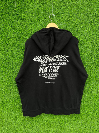 FIVE CITIES Vintage Hoodie || Unisex  | Thrifted Streetwear |