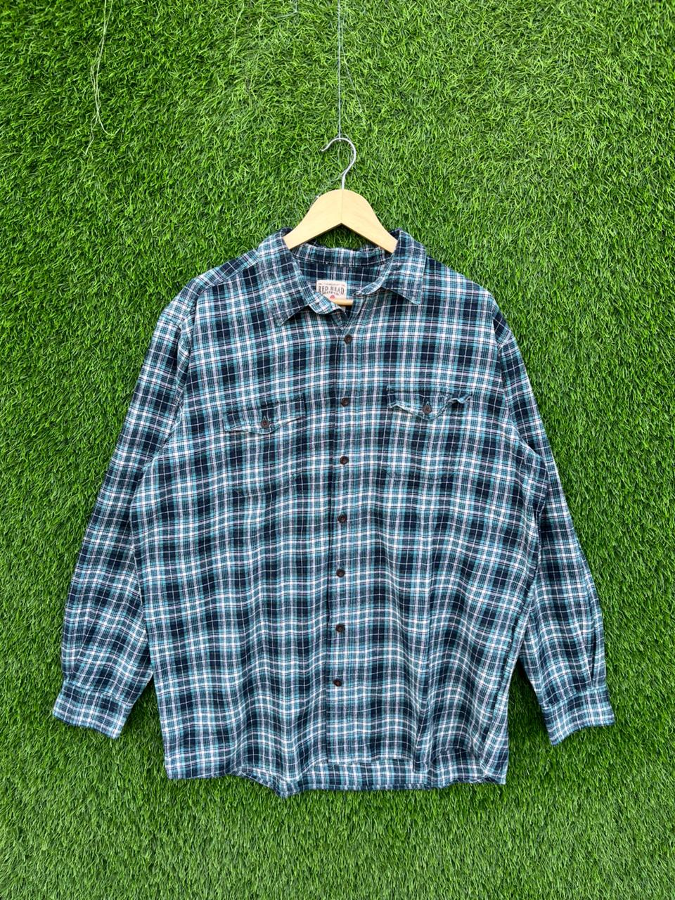 RED HEAD Flannel Shirt for Men & Women | Oversized Checked Cotton Shirt | Winter Casual Wear India