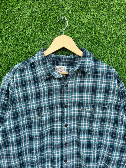 RED HEAD Flannel Shirt for Men & Women | Oversized Checked Cotton Shirt | Winter Casual Wear India