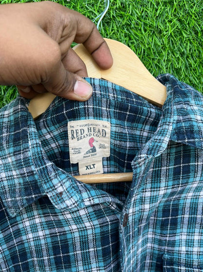 RED HEAD Flannel Shirt for Men & Women | Oversized Checked Cotton Shirt | Winter Casual Wear India