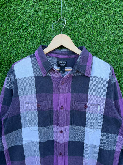 STUSSY Flannel Shirt for Men & Women | Oversized Checked Cotton Shirt | Winter Casual Wear India