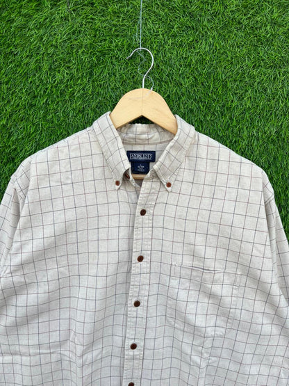 LAND ENDS Flannel Shirt for Men & Women | Oversized Checked Cotton Shirt | Winter Casual Wear India