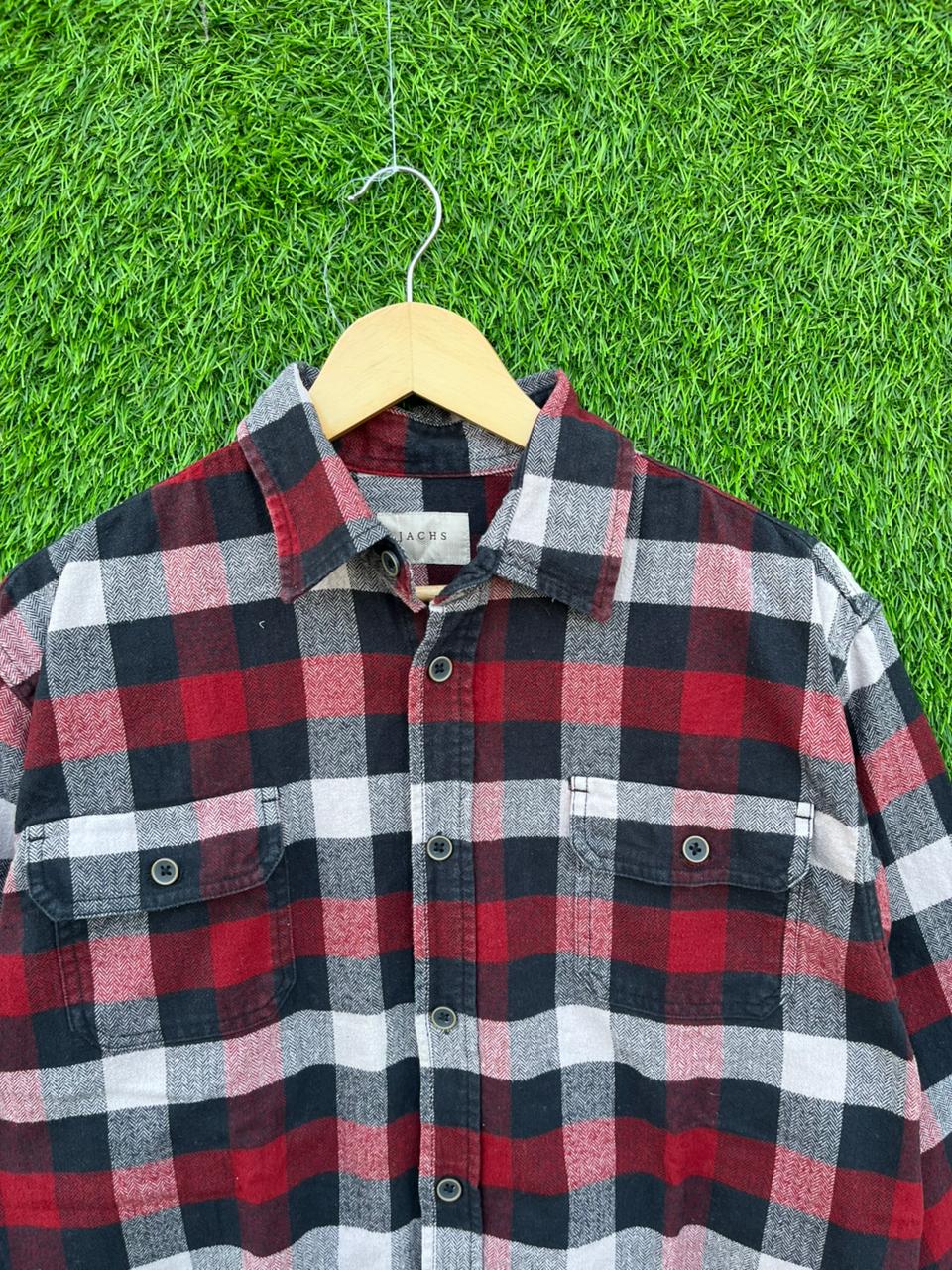 JACHS Flannel Shirt for Men & Women | Oversized Checked Cotton Shirt | Winter Casual Wear India