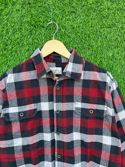 JACHS Flannel Shirt for Men & Women | Oversized Checked Cotton Shirt | Winter Casual Wear India