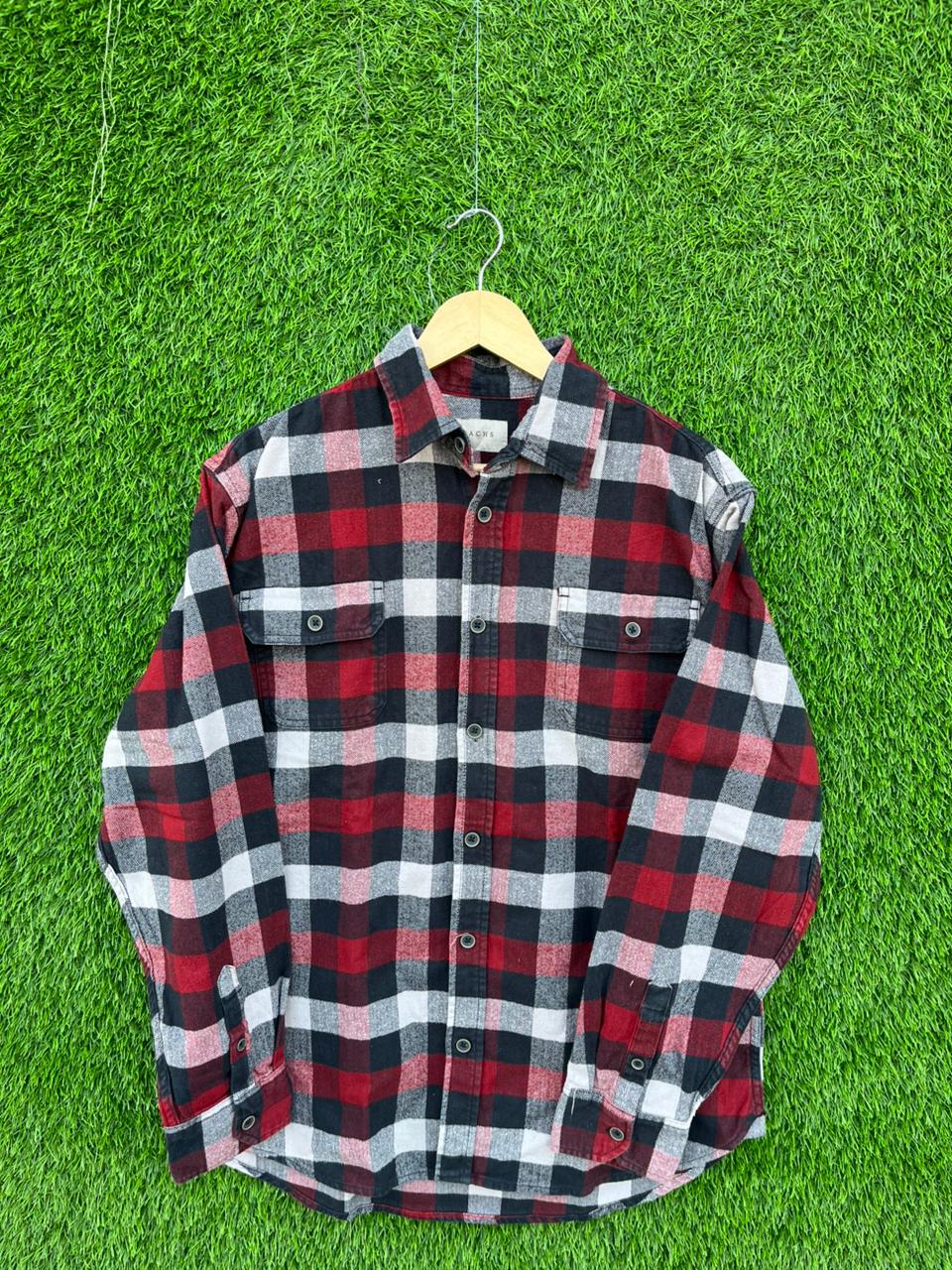 JACHS Flannel Shirt for Men & Women | Oversized Checked Cotton Shirt | Winter Casual Wear India