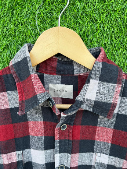 JACHS Flannel Shirt for Men & Women | Oversized Checked Cotton Shirt | Winter Casual Wear India