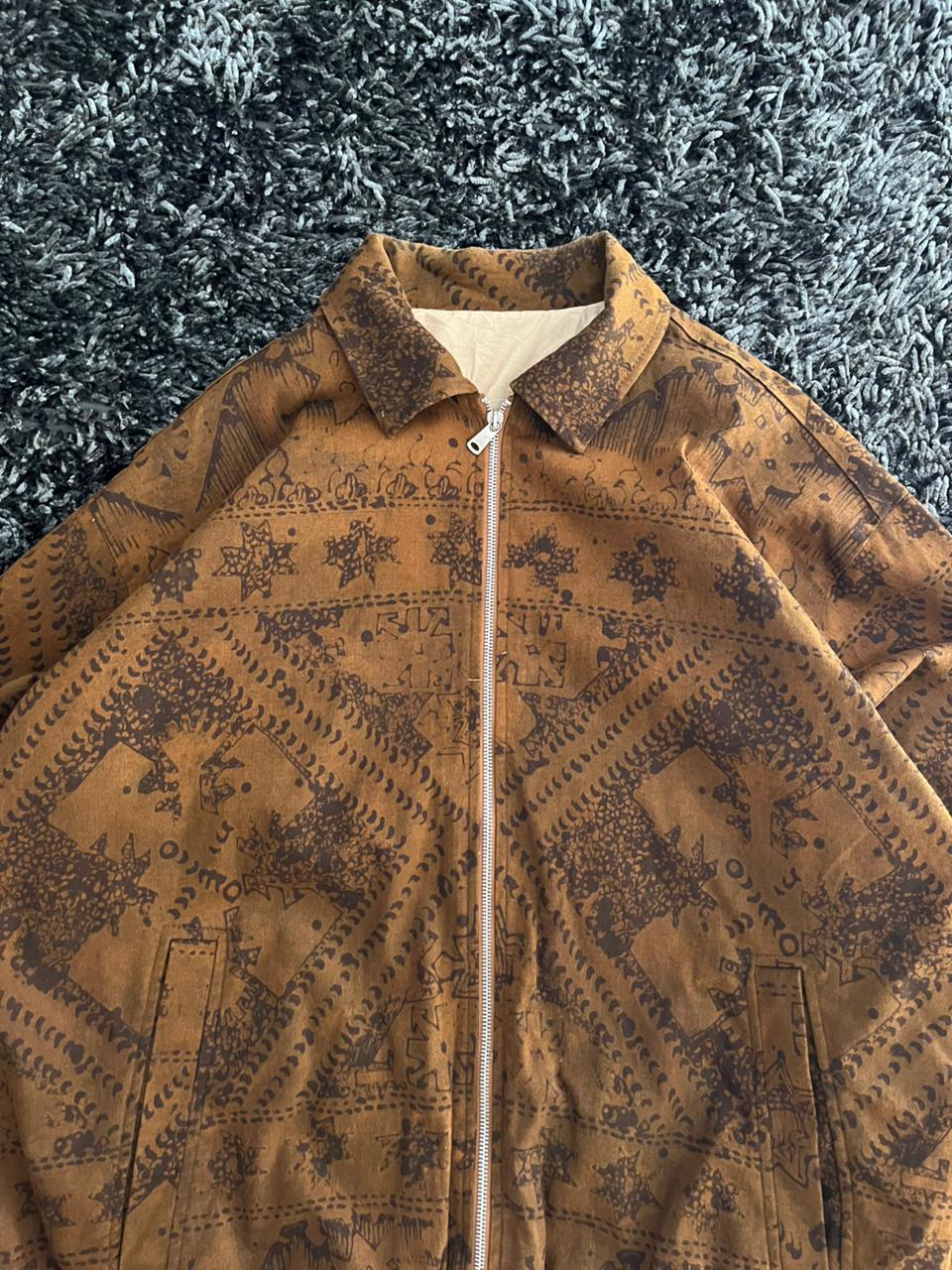 Brown Textured Jacket