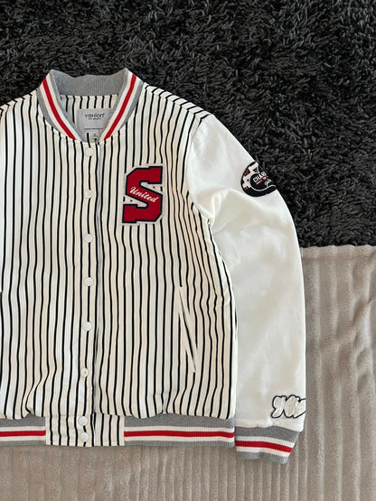 S united | Full frontal zipper  | varsity Jacket | Oversized Streetwear | Winterwear | Men Women | Cozy Fashion | Gym Fit | Online Shopping
