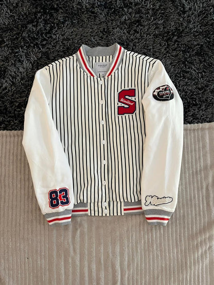 S united | Full frontal zipper  | varsity Jacket | Oversized Streetwear | Winterwear | Men Women | Cozy Fashion | Gym Fit | Online Shopping