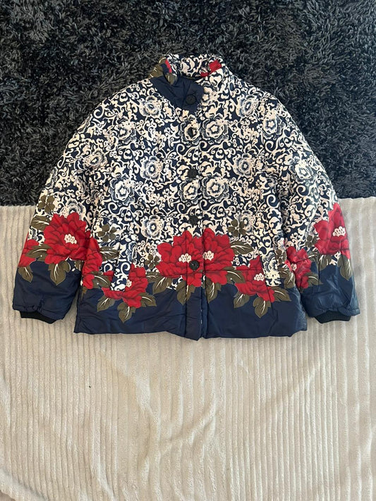 Floral | Full frontal zipper  | Jacket | Oversized Streetwear | Winterwear | Men Women | Cozy Fashion | Gym Fit | Online Shopping