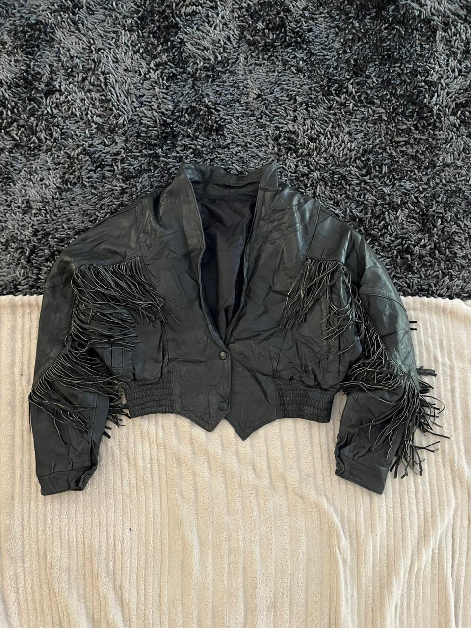 CROP FRINGED Leather jacket | Winterwear|Streetwear | Women leather jacket