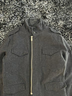 BEN SHERMAN WOOL JACKET | Full frontal zipper  | Jacket | Oversized Streetwear | Winterwear | Men Women | Cozy Fashion | Gym Fit | Online Shopping