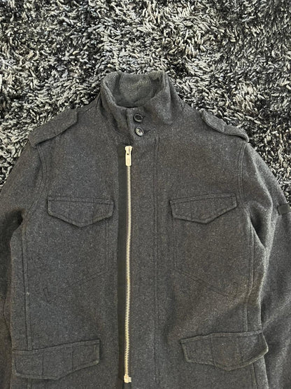 BEN SHERMAN WOOL JACKET | Full frontal zipper  | Jacket | Oversized Streetwear | Winterwear | Men Women | Cozy Fashion | Gym Fit | Online Shopping