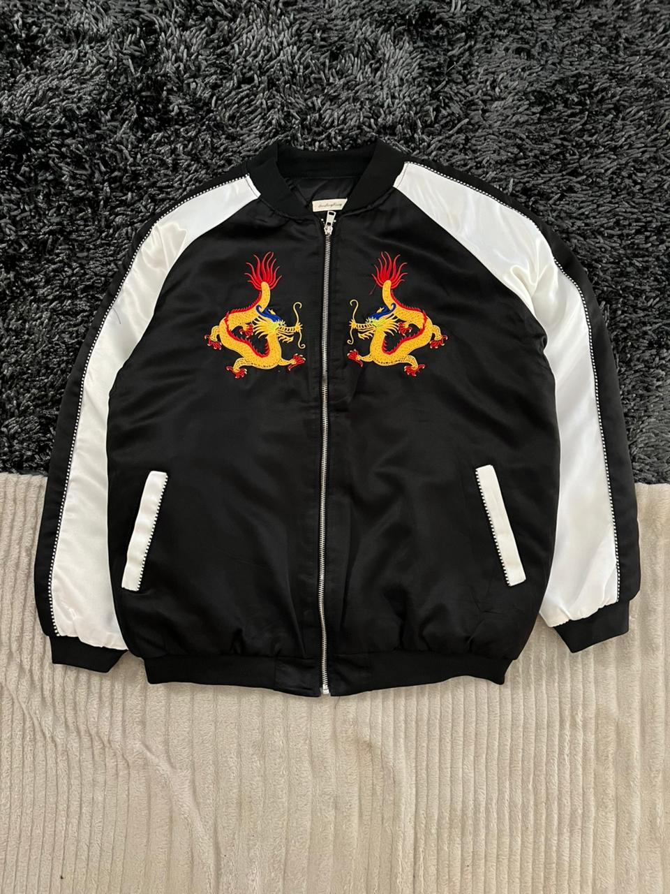 DRAGON EMBROIDERY JACKET | Full frontal zipper  | Jacket | Oversized Streetwear | Winterwear | Men Women | Cozy Fashion | Gym Fit | Online Shopping