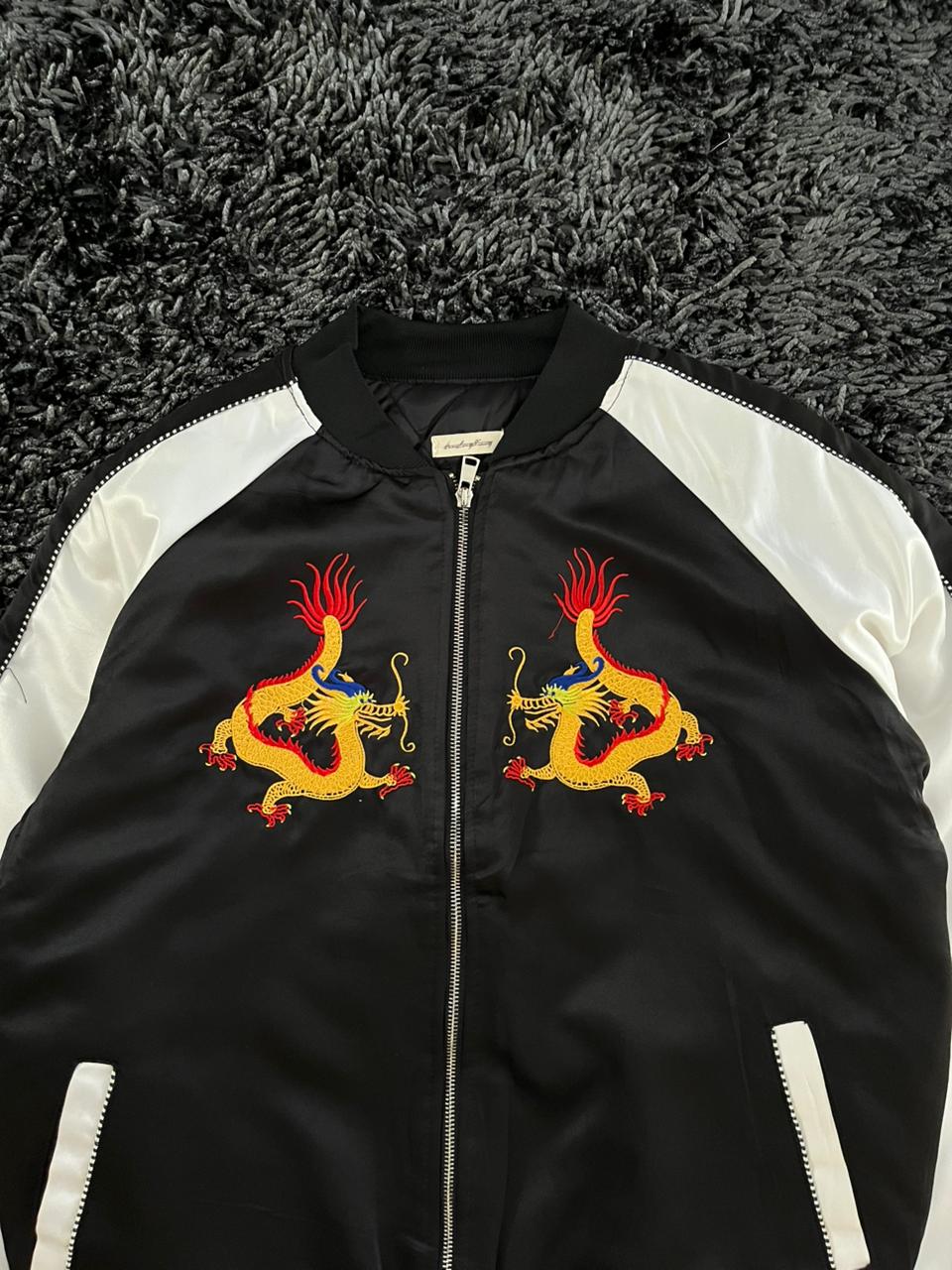 DRAGON EMBROIDERY JACKET | Full frontal zipper  | Jacket | Oversized Streetwear | Winterwear | Men Women | Cozy Fashion | Gym Fit | Online Shopping