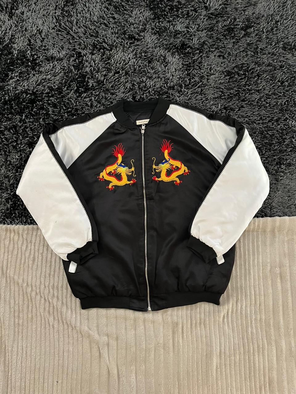 DRAGON EMBROIDERY JACKET | Full frontal zipper  | Jacket | Oversized Streetwear | Winterwear | Men Women | Cozy Fashion | Gym Fit | Online Shopping