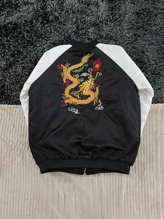 DRAGON EMBROIDERY JACKET | Full frontal zipper  | Jacket | Oversized Streetwear | Winterwear | Men Women | Cozy Fashion | Gym Fit | Online Shopping