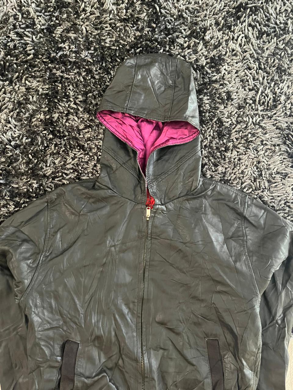 Reworked vintage Leather jacket | Winterwear|Streetwear