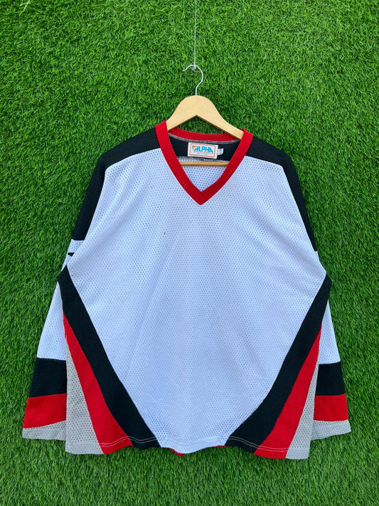 ICE HOCKEY plain white  Jersey |Vintage Oversized Streetwear | Men Women |  Online Shopping