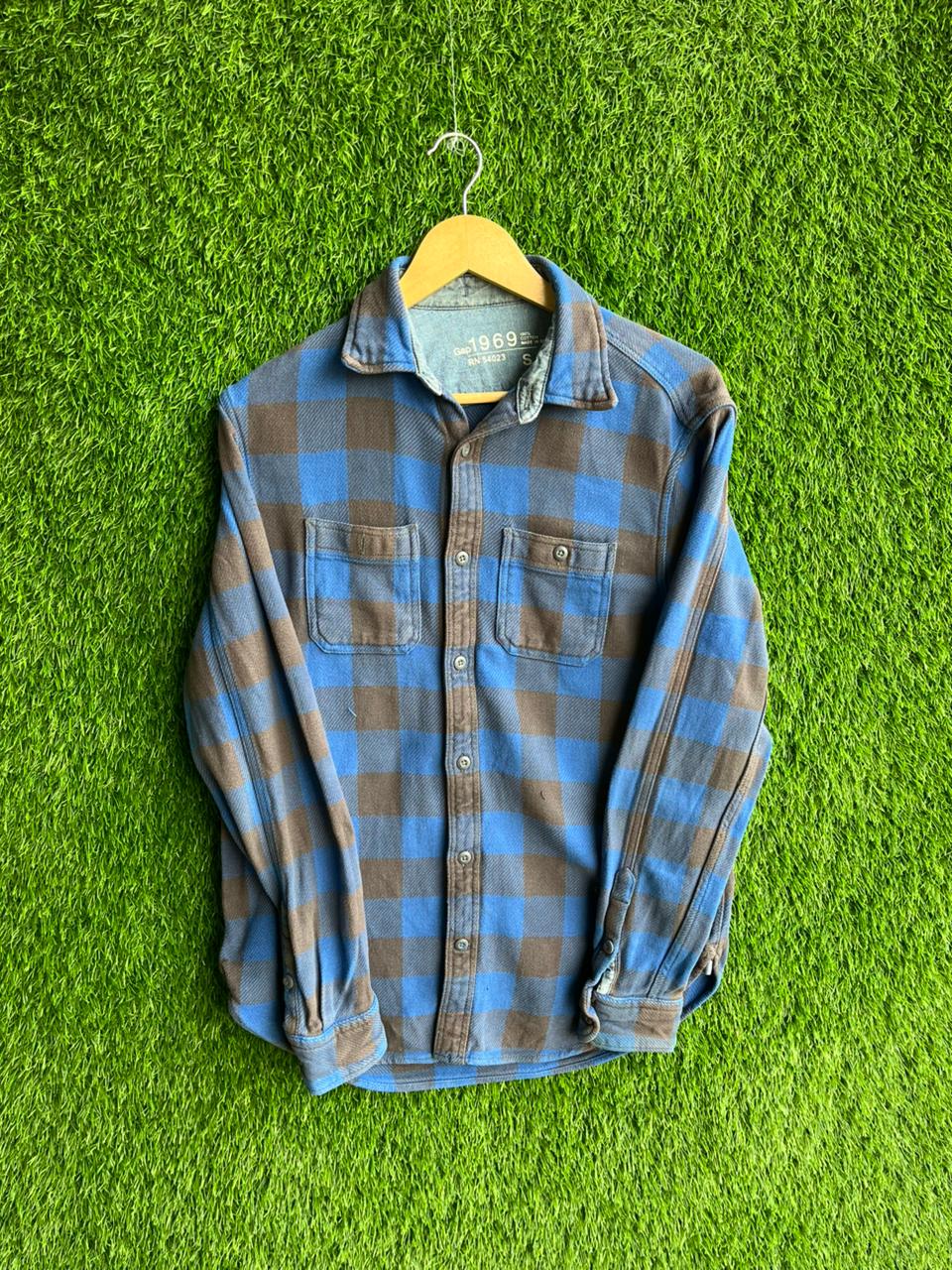 GAP 1969 Flannel Shirt for Men & Women | Oversized Checked Cotton Shirt | Winter Casual Wear India