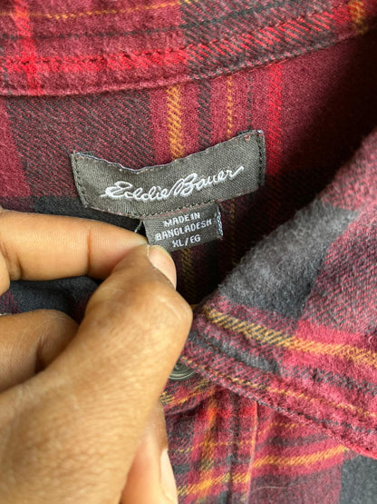 Eddie Bauer Flannel Shirt for Men & Women | Oversized Checked Cotton Shirt | Winter Casual Wear India