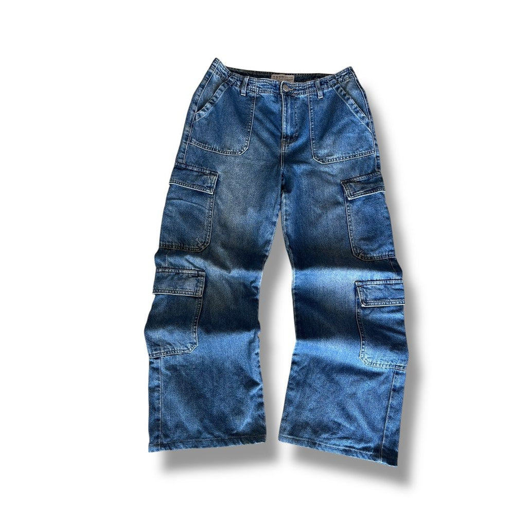 8 Pocket Denimco Vintage Blue Jeans |Straight Fit | Pre-Owned Streetwear Denim|  Men Women | Unisex  | Online Shopping