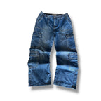8 Pocket Denimco Vintage Blue Jeans |Straight Fit | Pre-Owned Streetwear Denim|  Men Women | Unisex  | Online Shopping