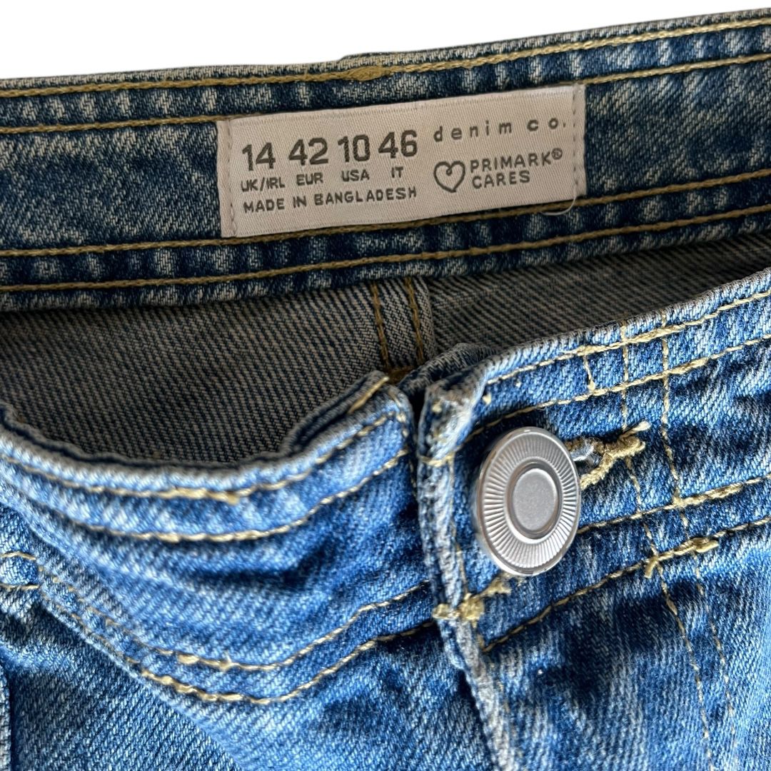 8 Pocket Denimco Vintage Blue Jeans |Straight Fit | Pre-Owned Streetwear Denim|  Men Women | Unisex  | Online Shopping