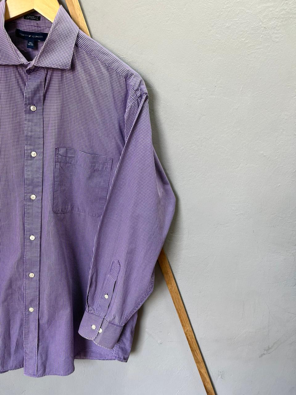 Tommy Hilfiger Checkered Shirt | Korean-Inspired Oversized Fit | Lightweight Summer Wear | Full Sleeve | Men Women | Online Shopping