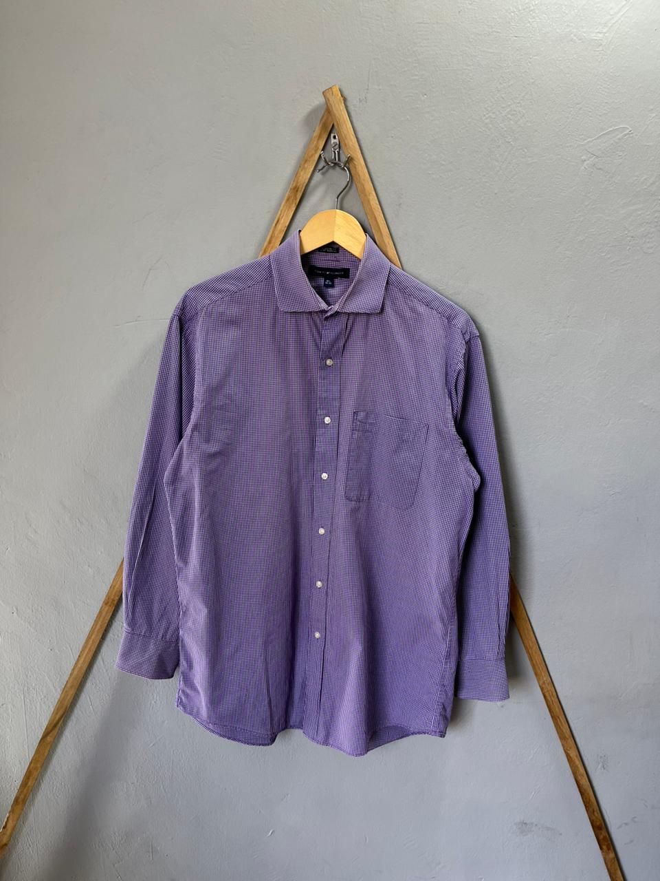 Tommy Hilfiger Checkered Shirt | Korean-Inspired Oversized Fit | Lightweight Summer Wear | Full Sleeve | Men Women | Online Shopping