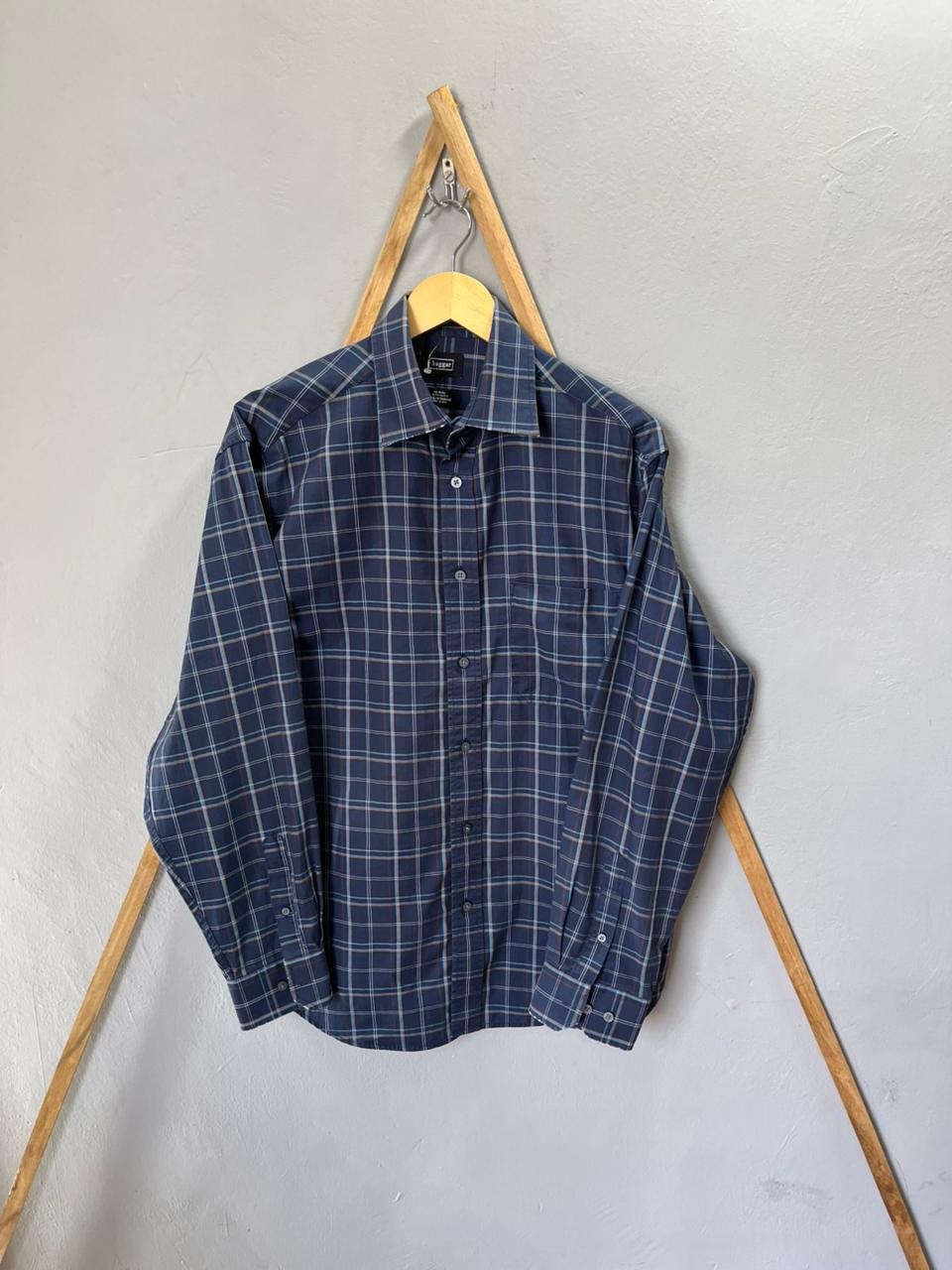 Haggar Checkered Shirt | Korean-Inspired Oversized Fit | Lightweight Summer Wear |  Full Sleeve | Men Women | Online Shopping