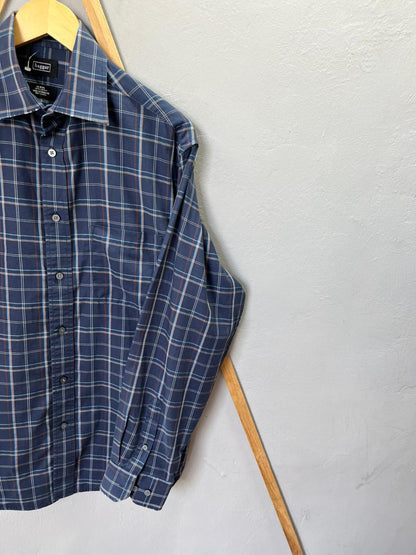 Haggar Checkered Shirt | Korean-Inspired Oversized Fit | Lightweight Summer Wear |  Full Sleeve | Men Women | Online Shopping