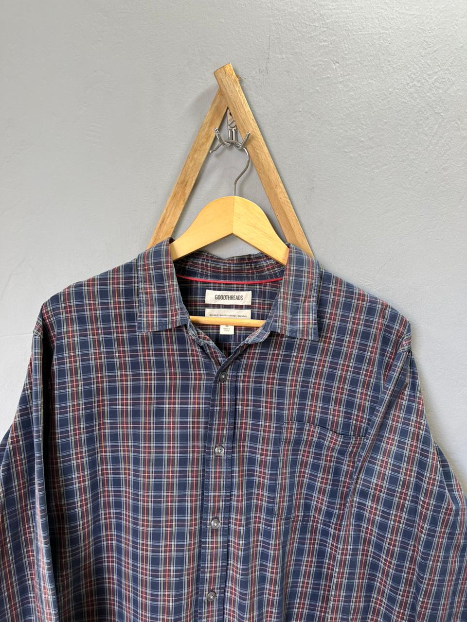 Goodthreads Checkered Shirt | Korean-Inspired Oversized Fit | Lightweight Summer Wear | Half / Full Sleeve | Men Women | Online Shopping