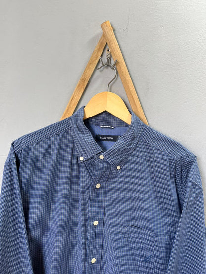 Nautica Checkered Shirt | Full Sleeves |Korean-Inspired Oversized Fit | Lightweight Summer Wear |  Full Sleeve | Men Women | Online Shopping