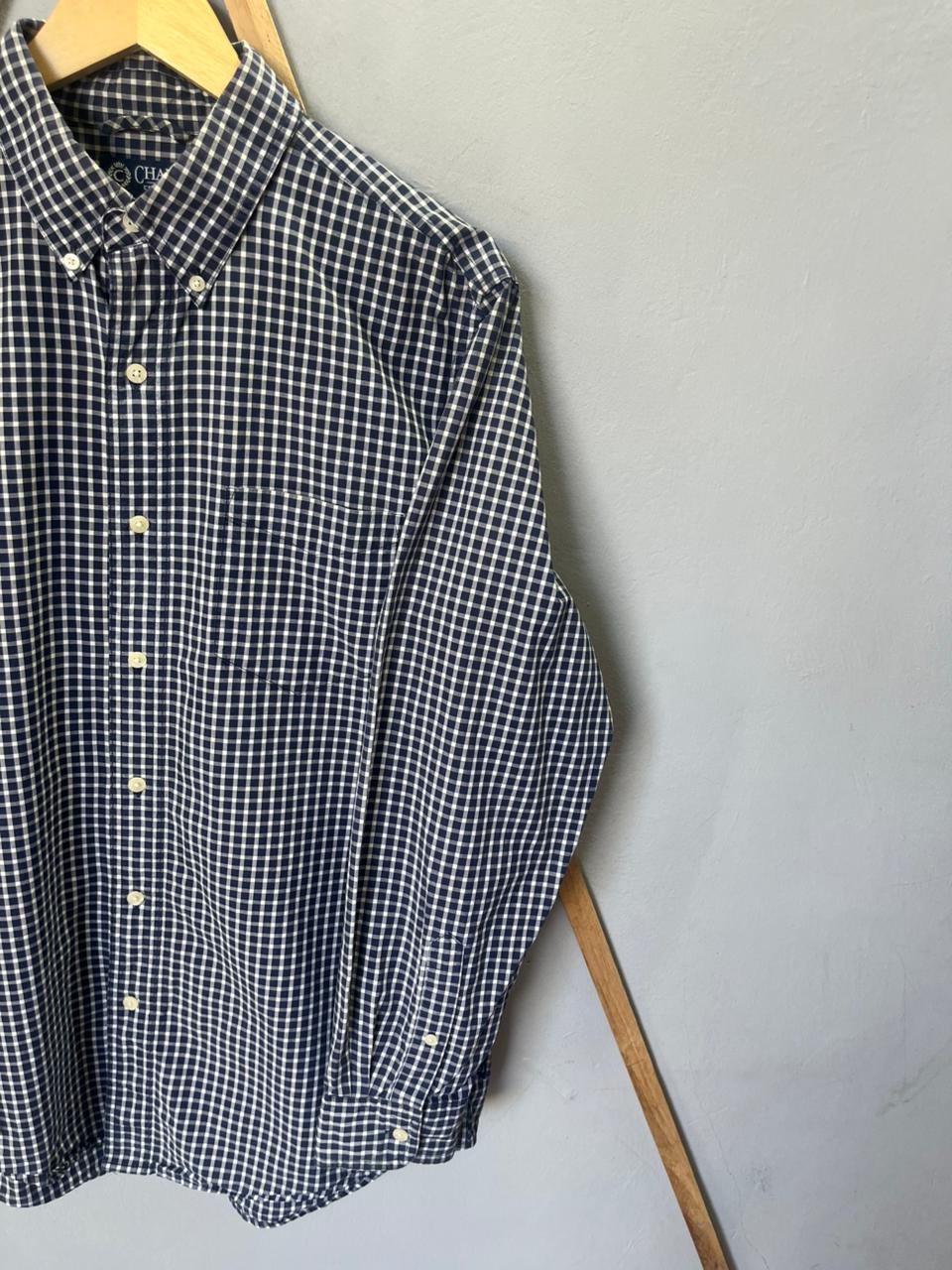 CHAPS gingham Checkered Shirt | Full Sleeves |Korean-Inspired Oversized Fit | Lightweight Summer Wear  | Men Women | Online Shopping