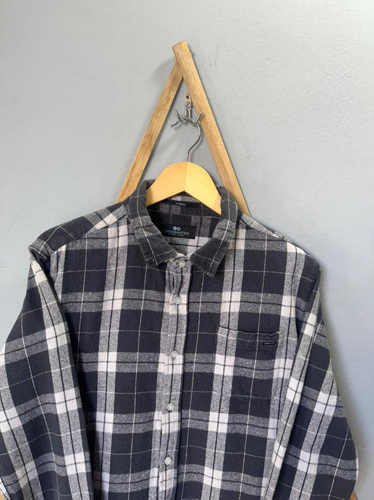 Cross Hatch Checkered Shirt | Full Sleeves |Korean-Inspired Oversized Fit | Lightweight Summer Wear | Full Sleeve | Men Women | Online Shopping