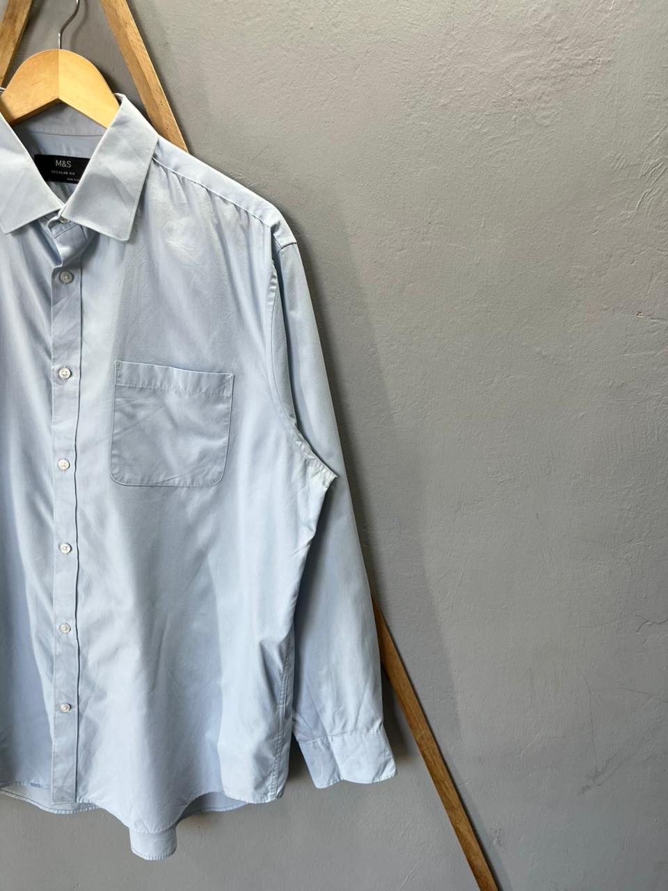 M&S Plain Shirt | Full Sleeves |Korean-Inspired Oversized Fit | Lightweight Summer Wear | Full Sleeve | Men Women | Online Shopping