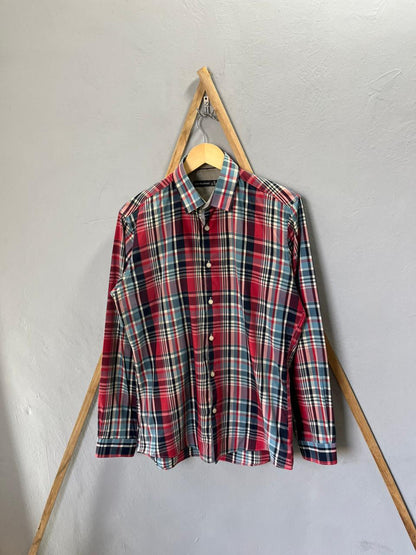 Cedar Wood State Checked Shirt | Full Sleeves |Korean-Inspired Oversized Fit | Lightweight Summer Wear | Full Sleeve | Men Women | Online Shopping