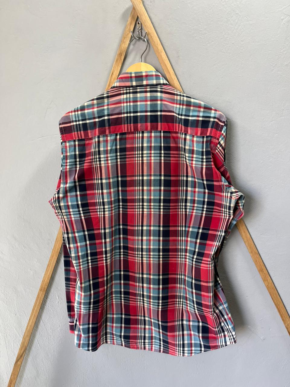 Cedar Wood State Checked Shirt | Full Sleeves |Korean-Inspired Oversized Fit | Lightweight Summer Wear | Full Sleeve | Men Women | Online Shopping