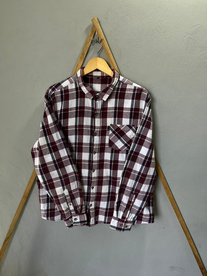Goods and Supply Checkered Shirt | Full Sleeves |Korean-Inspired Oversized Fit | Lightweight Summer Wear | Half / Full Sleeve | Men Women | Online Shopping